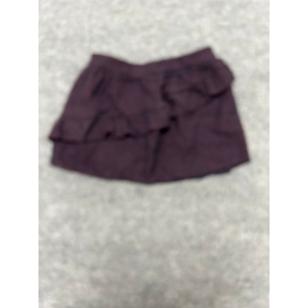 Topshop Skirt Womens Size 10 Navy Blue Red Polka Dot Ruffle Mini 27T05TNAV
